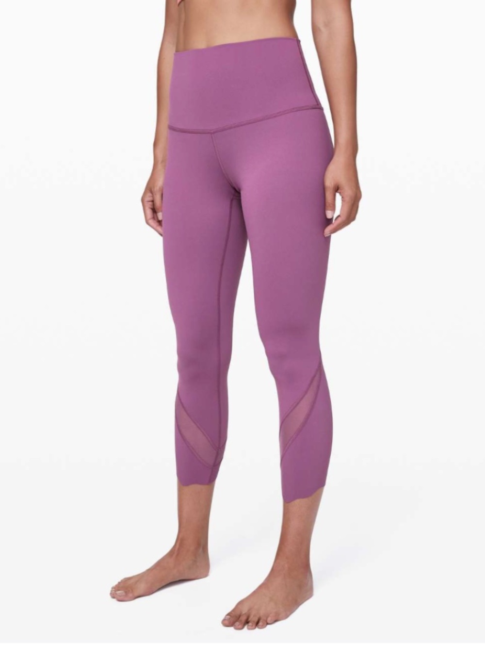 Lululemon Wunder Under Crop II Roll Down Scallop Full-On Luxtreme 24"